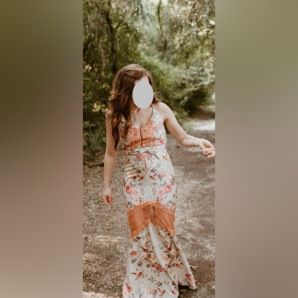 Maxi Cami Dress With Open Back In Floral-multi - Picture 5 of 5